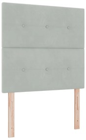 Boxspring Ágy Matrac Különböző Szürke Egyágyas Bársonyos
