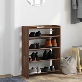 barna tölgy színű szerelt fa cipőtartó 60x25x81 cm