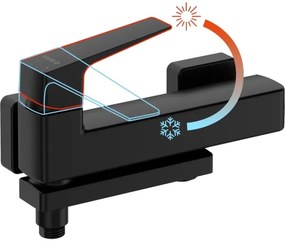 Deante BQL_N12M - Összecsukható BLUR kádcsaptelep fekete