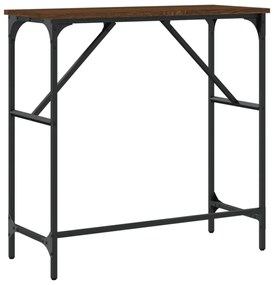 barna tölgyszínű szerelt fa tálalóasztal 75x32x75 cm