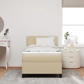 Boxspring Ágy matraccal &amp; LED fény Zöld Szürke 90x200 cm Bársonyos Anyag