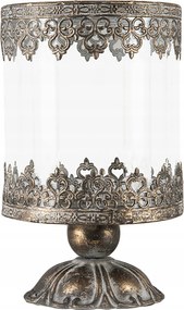 Retro Stílusú Fém Gyertyatartó Hálószoba Nappaliba Régi Arany 21cm magas