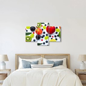 Vízcseppekkel ellátott gyümölcs képe (90x60 cm)
