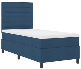 Boxspring ágy matraccal, kék, 100x200 cm szövet