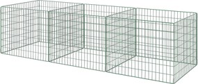 Outsunny Komposztáló 1680 Liter, 270 x 90 x 70 cm 3-állású Gyors Komposztáló Acélból, Időjárásálló Thermokomposztáló Nyitott Rácsos Dizájnnal, Kerti K