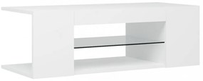 fehér TV-szekrény LED-lámpákkal 90 x 39 x 30 cm