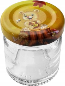 Üvegtégelyek 40ml 10db-os szett mézes kupakkal fűszertartó