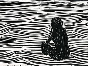 Poszter 100x75cm Összecsukható Fluid vonalak