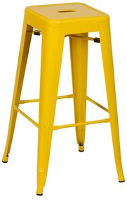 Sárga fém bárszék szett 2 db-os (ülésmagasság 76,5 cm) – Ixia