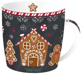 Mézeskalács karácsonyi porcelán bögre fémdobozban, 350 ml - Gingerbread