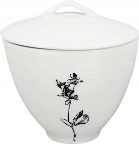 Porcelán cukortartó Wild 150ml, fehér/fekete