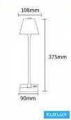 UNIVERSO Tölthető asztali lámpa 5V-2000mAh 1w 100lm CCT 108x375mm Arany