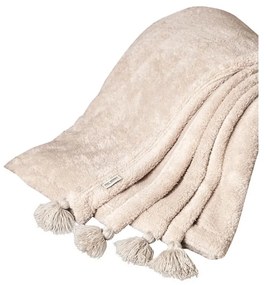 Világosbarna mikroplüss ágytakaró 160x200 cm Puffy – Mijolnir