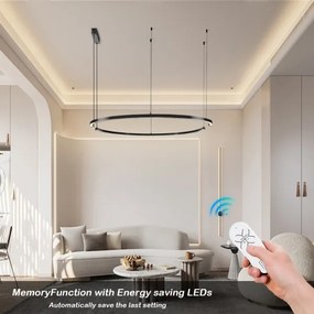 Immax NEO 07329L - LED dimmelhető, kábelre függeszthető csillár FINO 72W/230V 120 cm fekete Tuya+ távirányító