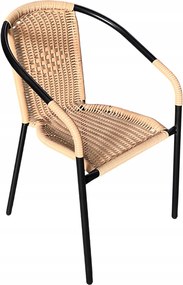 Aga Kerti szék Ratan Fekete/Bézs