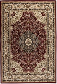 Hagyományos szőnyeg nappaliba 200x280cm,klasszikus bordó-bézs mintás