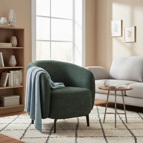 Fotel, zöld/fekete, PRESO