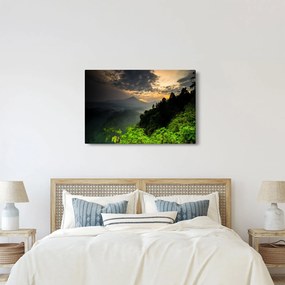Kép - zöld hegyvidéki táj (90x60 cm)