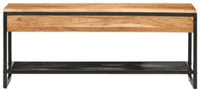 tömör akácfa és vas cipőpad 110 x 35 x 45 cm