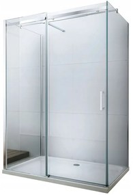 Mexen Omega 3 falas zuhanykabin 150x80cm, 8mm üveg, króm profil átlátszó üveg, 825-150-080-03-00