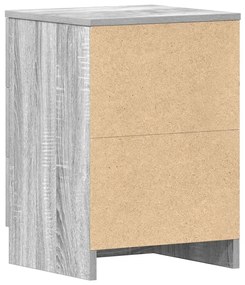 szürke sonoma színű szerelt fa éjjeliszekrény 38 x 35 x 56 cm