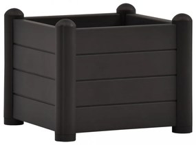 antracitszürje kerti PP magaságyás 43 x 43 x 35 cm