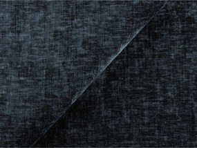 Sötétkék zsenília kinyitható sarokkanapé (bal oldali-heverő résszel) Kuki – Makamii