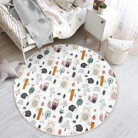 Fehér gyerek szőnyeg ø 80 cm Comfort – Mila Home