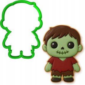 Mézeskalács lyukasztó Halloween szörny Zombie Boy 8cm