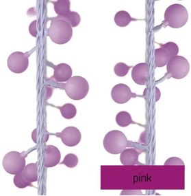 LED Karácsonyi kültéri lánc 40xLED/9m IP44 rózsaszín