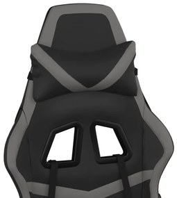 vidaXL fekete és szürke műbőr masszázsjátékszék