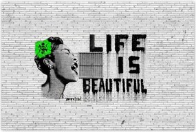 Poszterek 120x80 Banksy Life is beautiful