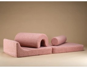 Rózsaszín buklé gyerek fotel Flipster – Wigiwama