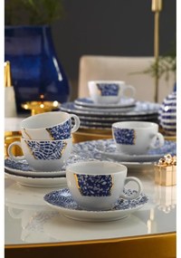 Fehér-kék porcelán csésze szett 6 db-os 0.9 l – Hermia