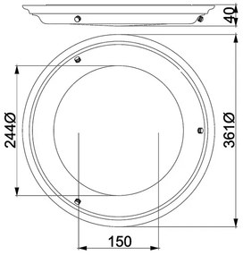 Elstead WELLAND-F-PB - WELLAND LED mennyezeti lámpa, 25W, 230V, 3000K, aranyszínű