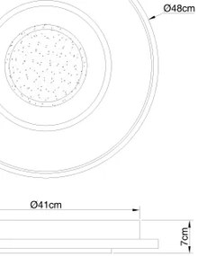 Globo 48552D - LED Dimmelhető mennyezeti lámpa BRIENNA LED/36W/230V + távirányító