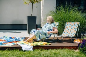 2 db összecsukható strandnyugágy szett SAND PINEAPPLE, színes