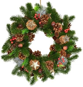 Karácsonyi díszes fenyő koszorú Winter Dream, 40cm