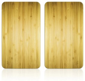 Edzett üveg tűzhely fedőlap szett 2 db-os 52x30 cm Wooden – Maximex