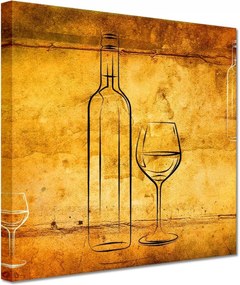 Vászonkép 60x60 Boros dekoráció