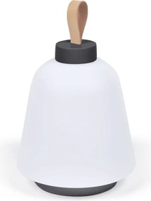 Fehér műanyag LED dimmelhető asztali lámpa (magasság 24 cm) Udiya – Kave Home