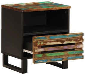 vidaXL 2 db tömör újrahasznosított fa éjjeliszekrény 40 x 34 x 46 cm