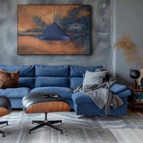 Kábelre függesztett csillár CAPITAL 1xGX53/15W/230V, átm. 46 cm, kék