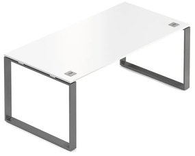 Creator asztal 180 x 90 cm, grafit alap, 2 láb, fehér