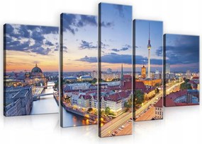 Vászonkép falikép város híd folyó 170x100