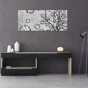 Absztrakt kép a fák (120x50 cm)