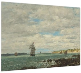 Kép - Eugène Boudin, Coast of Brittany, reprodukciók (70x50 cm)