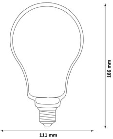LED Izzó DECO VINTAGE FILAMENT O110 E27/4W/230V 1800K