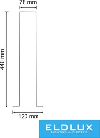 ELDLUX B440-B Modern Kültéri Állólámpa IP44