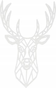 Fali dekoráció áttört kép Szarvas 3D fali dekoráció 46cm Fehér szín